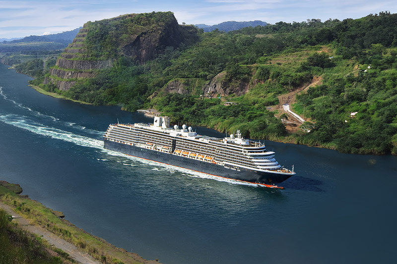 Holland America Ship in Panama Canal