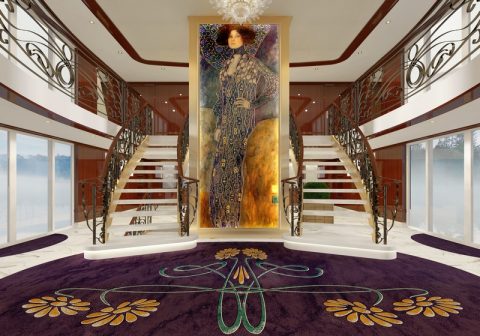 New look lobby on SS Emilie