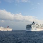 Ships anchored in Cayman