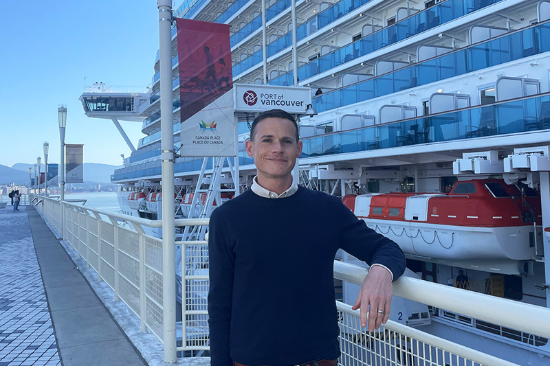 Chance McKee, the Cruise Account Representative at the Vancouver Fraser Port Authority