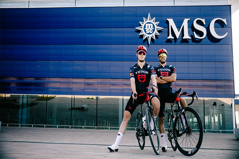msc official main partner of tudor pro cycling