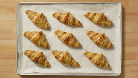 Croissants on Baking Sheet