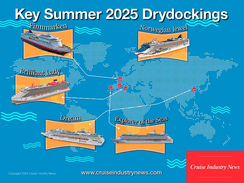 The Latest Key Cruise Ship Drydocks