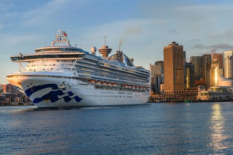 cruise ship in the burrard inlet