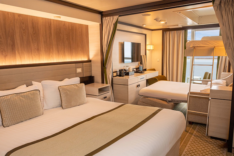 p&o introduces five berth cabins