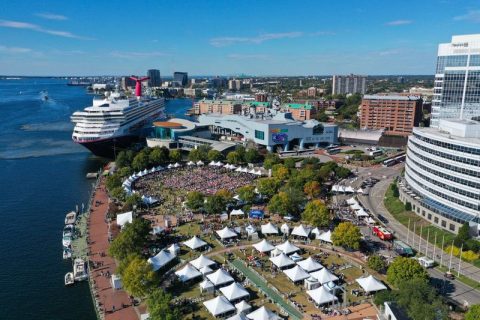 Carnival ship at Norfolk