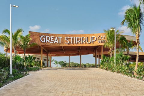welcome plaza at great stirrup cay