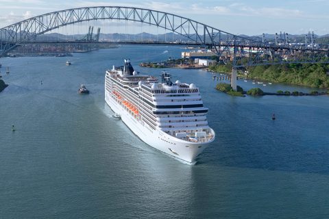 MSC Ship in Panama Canal