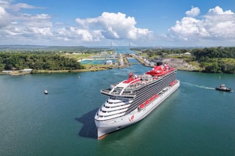 Brilliant Lady in Panama Canal
