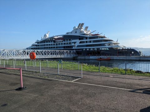 Ponant ship in Greenock
