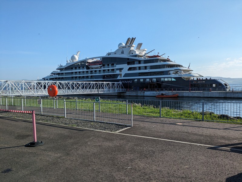 Ponant ship in Greenock