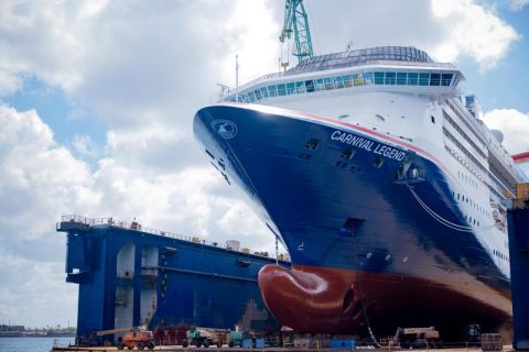 Carnival Legend in Drydock
