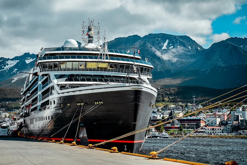 Seabourn ship in Ushuaia