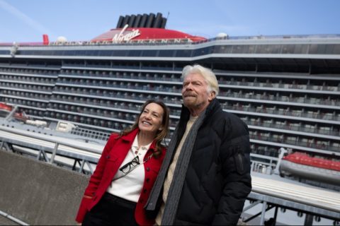 Erika Tache and Richard Branson