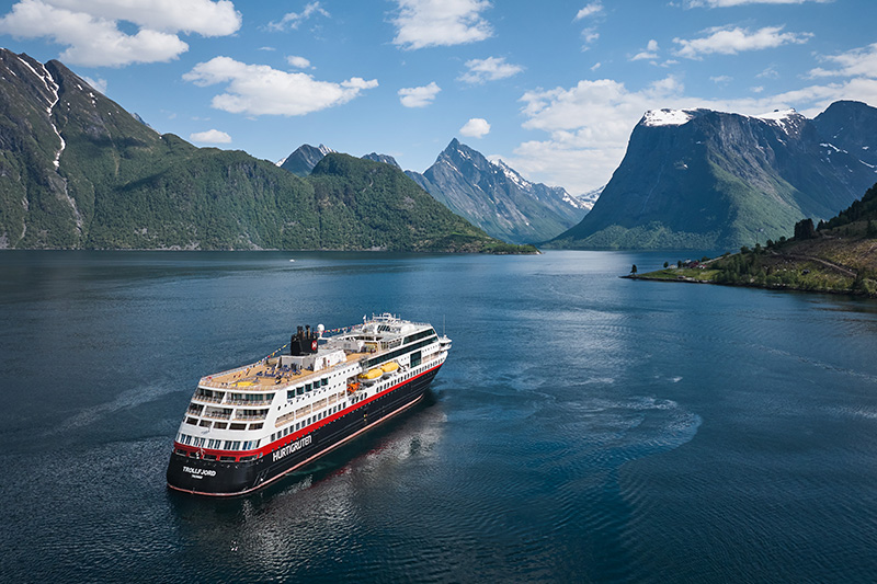 Hurtigruten MS Trollfjord in Norwegian Fjords
