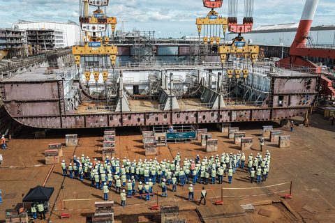 Keel Laid for Royal's Seventh Oasis Class Vacation