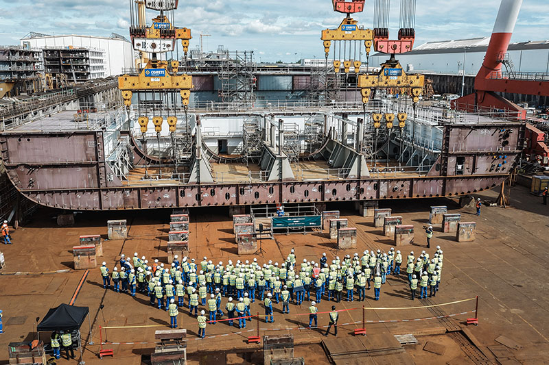 Keel Laid for Royal's Seventh Oasis Class Vacation