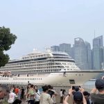 Viking ship leaving China