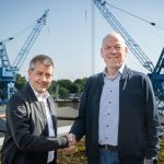 Left to right: Andre Walter CEO Meyer Werft 2026 with Bernd Atkins