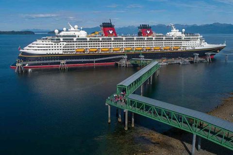 Disney ship at Icy Strait Point