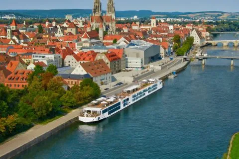 Viking Longship Gymir Rhine River in Germany