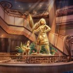 Believe atrium statue Moana