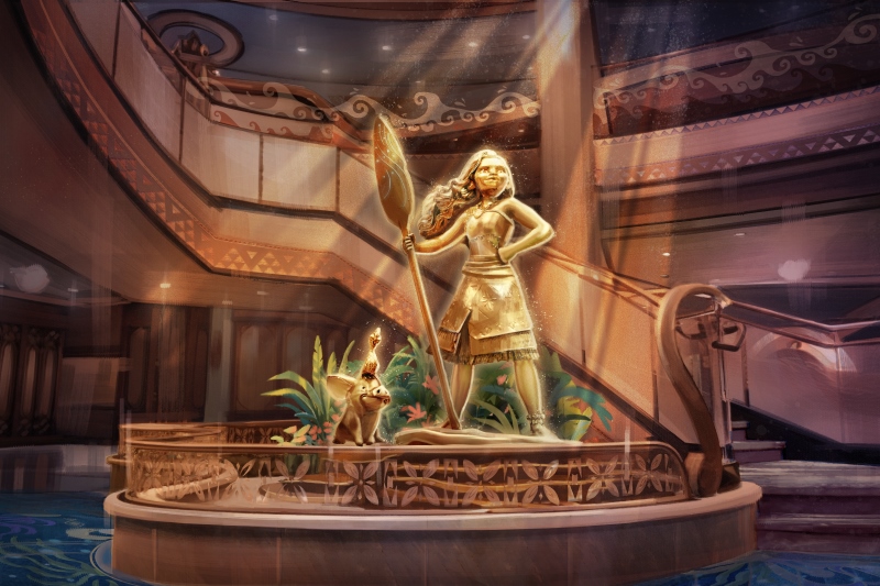 Believe atrium statue Moana