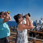 Carnival guests view solar eclipse