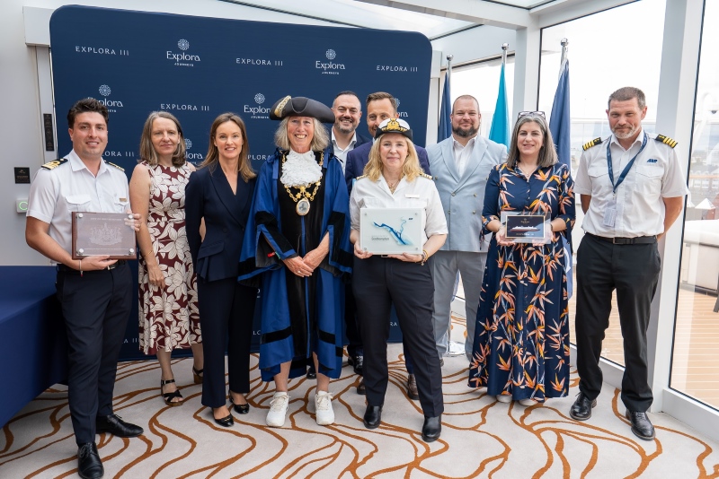 Explora III Southampton crest ceremony