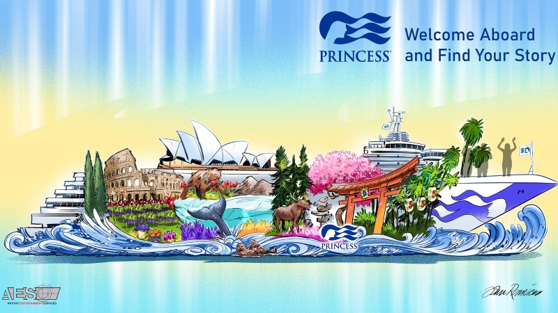 Princess Rose Parade 2027 float rendering