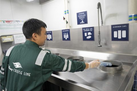 Disney Cruise Recycling Room