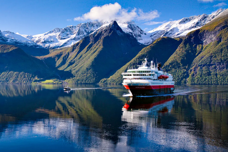 Hurtigruten Ship in Hjørundfjord Norway Fabrice Milochau