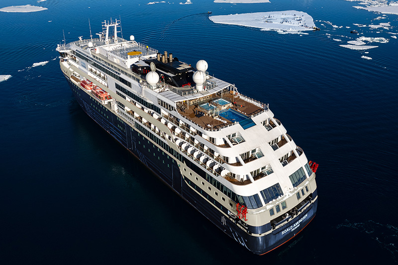 MS Roald Amundsen in Antarctica by Espen Mills
