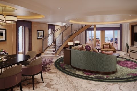 QM2 Queens Grill suite living room