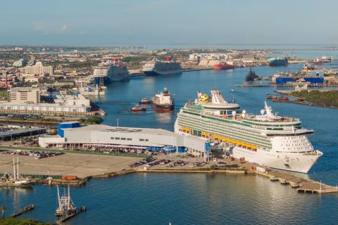 Galveston Harbor East Cruise Ship